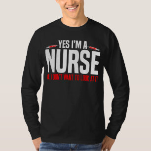Camiseta Enfermeira Sim, sou enfermeira Não quero olhar par