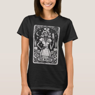 Camiseta Enfermeira Skeleton Tarot Card Enfermeira Enfermei