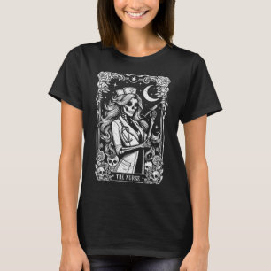 Camiseta Enfermeira Skeleton Tarot Card Enfermeira Enfermei