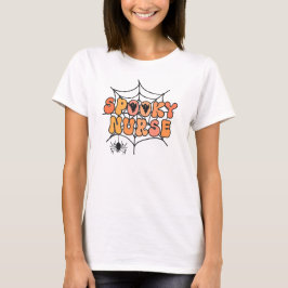 Camiseta Enfermeira Spooky retro fantasmas da teia das aran