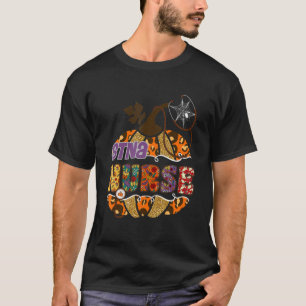Camiseta Enfermeira Stethoscope Enfermagem de Halloween Pum