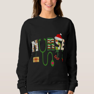 Camiseta Enfermeira Stethoscope Enfermeira de Natal Saúde M