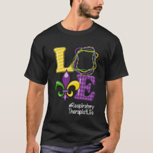 Camiseta Enfermeira Terapêutica Respiratória Mardi Gras Leo