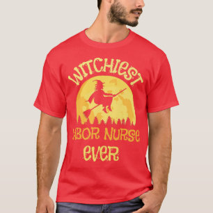 Camiseta Enfermeira trabalhista engraçada Bruxa Halloween H