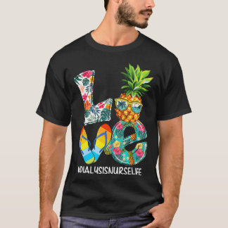 Camiseta Enfermeira Tropical de Sacudir de Amor, Abacaxi