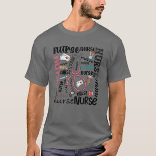 Camiseta Enfermeira Typografia Enfermeira Enfermeira Enferm