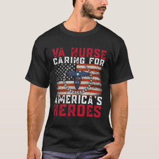 Camiseta Enfermeira Va Cuidando Do Heroes Patriot Veter Ame