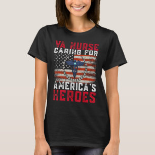 Camiseta Enfermeira VA cuidando do Heroes Patriot Veter Ame
