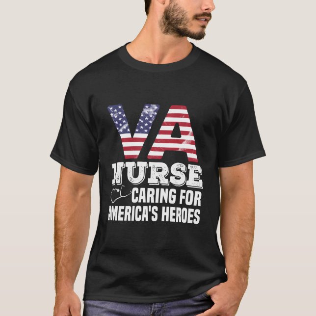 Camiseta Enfermeira Va Cuidando Dos Heróis Veteranos Affa D (Frente)