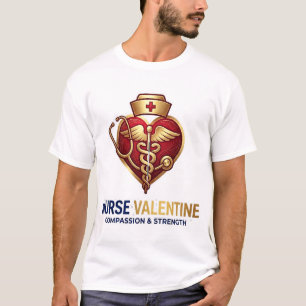 Camiseta Enfermeira Valentine Coração Compassivo
