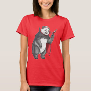 Camiseta Enfermeira Vampiro do Panda Halloween