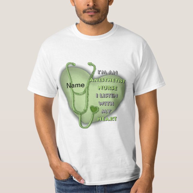 Camiseta Enfermeira Verde Anestesista (Frente)