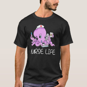 Camiseta Enfermeira Vida I Polvo Enfermagem Cuidador Hospit