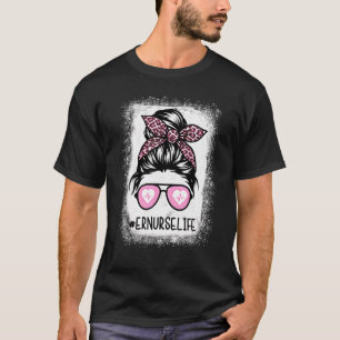 Camiseta Enfermeira Vida Leopardo Sangrado Rosa Sangrado Le