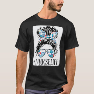 Camiseta Enfermeira Vida Para Estudantes Mulheres Er Cna Rn