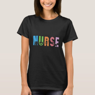 Camiseta Enfermeira Vida RN LPN CNA Saúde Cheetah Coração