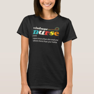 Camiseta Enfermeira Vintage Definição Do Novo Conhece Mais