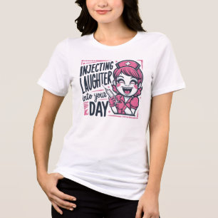 Camiseta Enfermeira Vintage Injetando Riso
