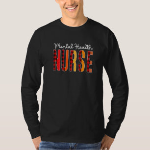 Camiseta Enfermeira Xadrez Red Love Heart Stethosco