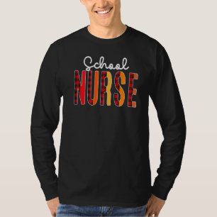 Camiseta Enfermeira Xadrez Vermelha Amor Estetoscópio Rn