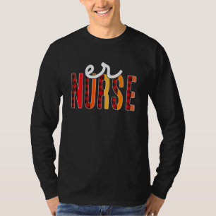 Camiseta Enfermeira Xadrez Vermelha Coração Estetoscópio En