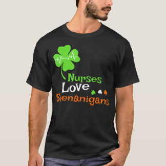 Camiseta Enfermeiras Adoram Shenanigans Dias de São Patríci