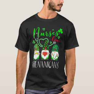 Camiseta Enfermeiras Adoram Shenanigans Engraçados Gnomos 