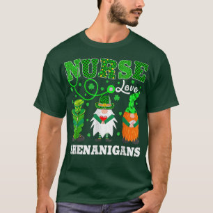 Camiseta Enfermeiras Adoram Shenanigans Engraçados Gnomos E