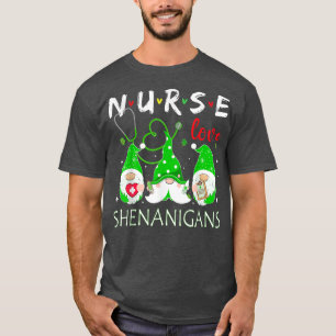 Camiseta Enfermeiras Adoram Shenanigans Engraçados Gnomos E