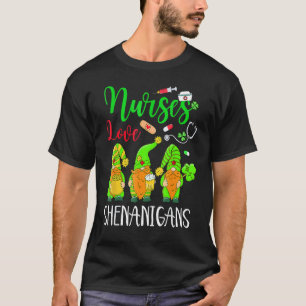 Camiseta Enfermeiras Adoram Shenanigans Engraçados Gnomos S