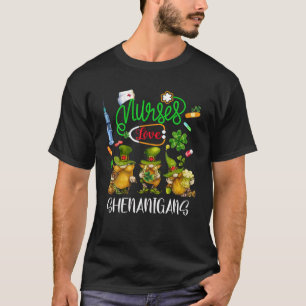 Camiseta Enfermeiras Adoram Shenanigans Gnomo Enfermando Ru