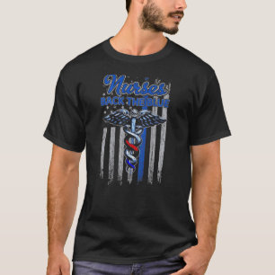Camiseta Enfermeiras Caduceu Bandeira Costas O Melhor Enfer