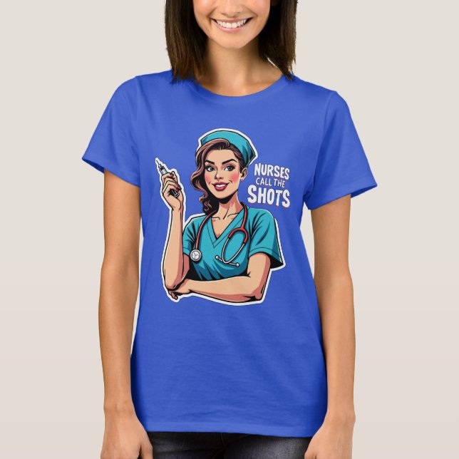 Camiseta Enfermeiras dão os melhores tiros (Frente)