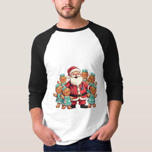 Camiseta Enfermeiras de pão Natal Santa Claus