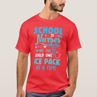 Camiseta Enfermeiras Escolares Salvando o Mundo Um Pacote d