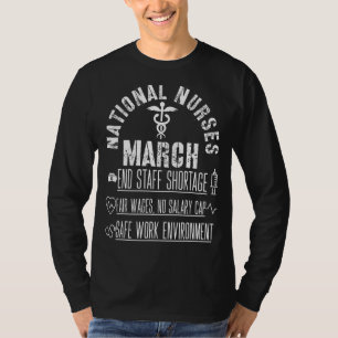 Camiseta Enfermeiras Nacionais Unidos Marcha Milhões Enferm