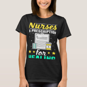 Camiseta Enfermeiras Práticas Licenciadas Receita para Heal