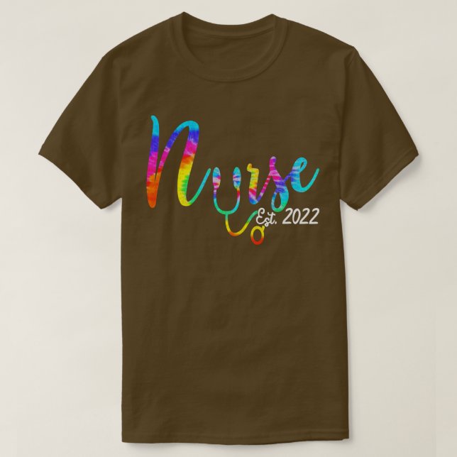 Camiseta Enfermeiro 2022 Enfermeiro Gifts RN 2022 Tie Dye P (Frente do Design)