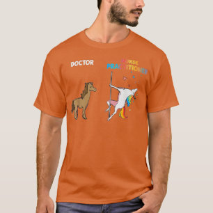 Camiseta Enfermeiro-adepto Unicorn Dançando Polonês Engraça