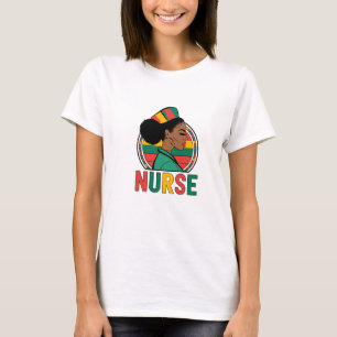 Camiseta Enfermeiro Afro Melanin Vintage - História Negra