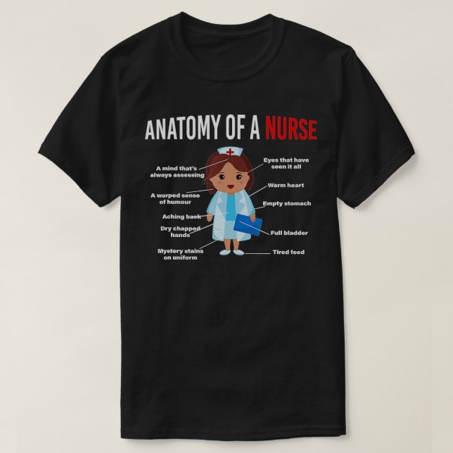 Camiseta Enfermeiro Anatomia De Enfermeiro (Frente do Design)