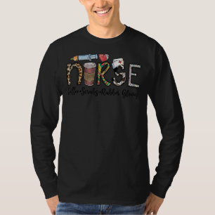 Camiseta Enfermeiro Café Esfrega Luvas De Borracha Enfermei