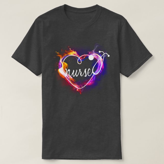 Camiseta Enfermeiro Coração (Frente do Design)