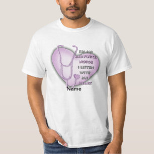 Camiseta Enfermeiro da Força Aérea do Coração Roxo