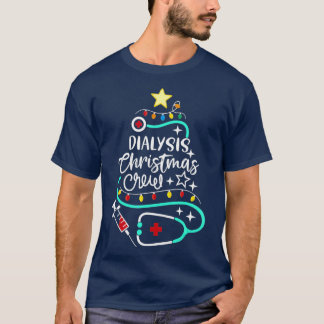 Camiseta Enfermeiro de Diálise da Tripulação de Natal
