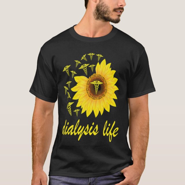 Camiseta Enfermeiro de diálise Tratamento do Doente (Frente)