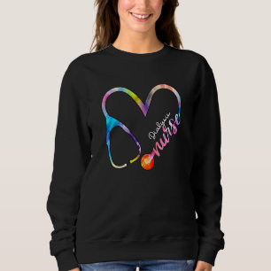 Camiseta Enfermeiro De Diálise Watercol Love Heart Stethosc