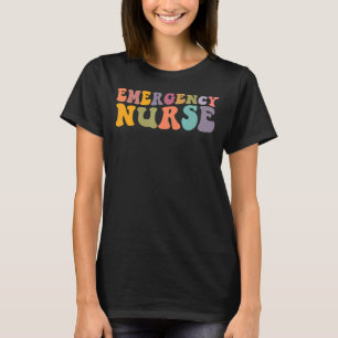 Camiseta Enfermeiro de Emergência em Groovy Retro ER RN Fut