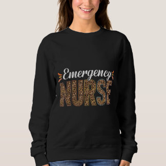 Camiseta Enfermeiro De Emergência Leopard Imprime Enfermeir