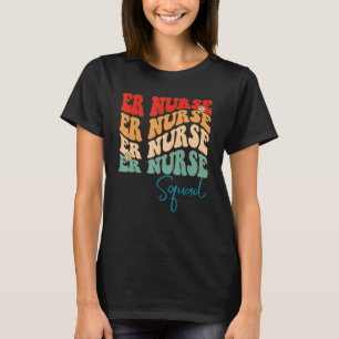 Camiseta Enfermeiro de enfermagem ER ED RN Retro groovy Eme
